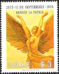 Stamps Chile -  3°AÑO LIBERACION NACIONAL - 11 DE SEPTIEMBRE - RENACE LA PATRIA