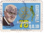 Stamps : America : Guatemala :  75 aniversario del Club Rotario