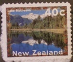 Stamps New Zealand -  lake matheson