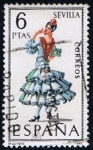 Stamps Spain -  1956  Trajes Regionales de Sevilla