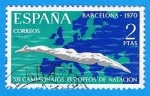 Sellos de Europa - Espa�a -  1989   XII campeonatos europeos de natacion,Saltos y Waterpolo