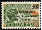 Sellos de America - Uruguay -  Cincuentenario Soc. de Arquitectos del Uruguay
