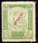 Stamps Paraguay -  U.P.U. Mapa 