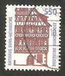 Stamps Germany -  1581 - Edificio de la ciudad de Suhl Heinrichs