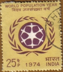 Sellos de Asia - India -  World Population Year