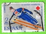 Stamps Spain -  2074  XI Juegos Olimpicos de invierno en Sapporo  (Salto de tranpolin)