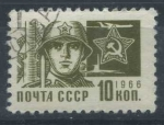 Stamps Russia -  Scott 3262 - Soldado y estrella soviética