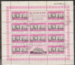 Stamps America - Saint Vincent and the Grenadines -  San Vicente 1975 Scott 436 Sellos HB * Presidentes USA Monroe, John Quincy Adams, Jackson, Van Buren