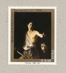 Stamps Italy -  David con la cabeza de Goliat de Caravaggio