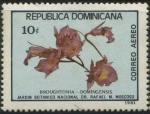 Stamps Dominican Republic -  Scott C350 - Jardín Botánico Nacional - Broughtonia Domingensis
