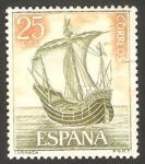 Stamps Spain -   1600 - homenaje a la marina española, carraca