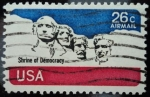 Stamps : America : United_States :  Monte Rushmore / Santuario de la Democracia