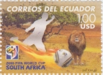 Stamps Ecuador -  Copa Mundial FIFA Sudáfrica 2010