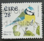 Stamps : Europe : Ireland :  parus caeruleus