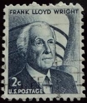 Stamps : America : United_States :  Frank Lloyd Wright (1867-1959)