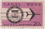 Stamps United States -  Canal Zone Postage: Sello y avión Jet