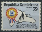 Sellos de America - Rep Dominicana -  Scott 1001 - 25 Aniv. Club Activo