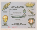 Stamps : America : Ecuador :  200 años del primer vuelo aero-espacial tripulado 1783-1983