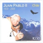 Stamps Chile -  Juan Pablo II