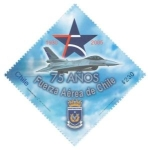 Sellos de America - Chile -  Fuerza Aerea 75 años