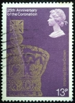 Stamps United Kingdom -  25º Aniversario de la Coronación de Isabel II