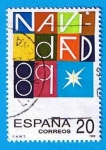 Stamps Spain -  3036   2) Navidad 1989  20p