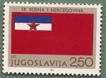 Stamps : Europe : Yugoslavia :  Bandera de la República Socialista de Bosnia-Herzegovina