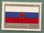 Stamps : Europe : Yugoslavia :  Bandera de la República Socialista de Eslovenia