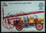 Stamps : Europe : United_Kingdom :  First Motor Fire Engine 1904