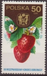 Sellos de Europa - Polonia -  Polonia 1974 Scott 2049 Sello ** Congreso Horticola Varsovia Frutas Fresas