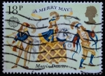 Stamps United Kingdom -  A Merry May / Morris Dancers