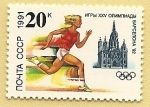 Stamps Russia -  Juegos Olimpicos Barcelona 92 -  atletismo