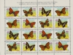 Stamps Equatorial Guinea -  Mariposas - HB