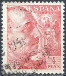 Stamps Spain -  España 1940 933 Sello º General Franco 4p