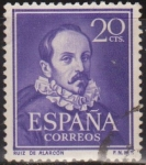 Stamps Spain -  España 1950 1074 Sello º Literatos Ruiz de Alarcón Timbre Espagne Spain Spagna Espana Spanje Spanien