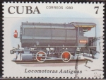 Stamps Cuba -  Cuba 1980 Scott 2359 Sello * Tren Locomotoras Antiguas Train Vieilles Locomotives Vapor Timbre 7c Mi