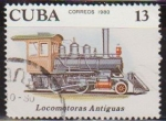 Stamps : America : Cuba :  Cuba 1980 Scott 2361 Sello * Tren Locomotoras Antiguas Train Vieilles Locomotives 2-4-0 Timbre 12c M