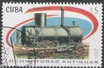 Stamps : America : Cuba :  Cuba 2001 Scott 4132 Sello * Trenes Antiguos Trains Antiques de 1876 Timbre 15c 