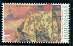 Stamps Indonesia -  Teatro de marionetas de Wayad (batik)