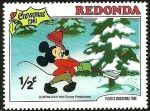 Stamps America - Antigua and Barbuda -  Redonda (Iles des Antilles) 1981 Sello ** Walt Disney Navidad El Arbol de Navidad de Pluto 1/2c Mick