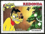Stamps America - Antigua and Barbuda -  Redonda (Iles des Antilles) 1981 Sello ** Walt Disney Navidad El Arbol de Navidad de Pluto 4c Chip y
