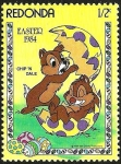 Sellos del Mundo : America : Antigua_y_Barbuda : Redonda (Iles des Antilles) 1984 Sello ** Walt Disney Easter 1/2c Chip y Chop Durmiendo Huevo Pascua