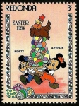 Stamps Antigua and Barbuda -  Redonda (Iles des Antilles) 1984 Sello ** Walt Disney Easter 3c Morty y Ferdie Portando Gallina con 