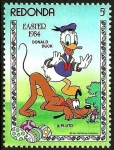 Sellos de America - Antigua y Barbuda -  Redonda (Iles des Antilles) 1984 Sello ** Walt Disney Easter 5c Pluto y Pato Donald Buscando Huevos 