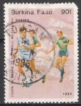 Stamps : Africa : Burkina_Faso :  Burkina Faso 1985 Scott 693 Sello º Deportes Futbol Mundial Mexico 90f 