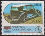 Stamps : Asia : Cambodia :  Camboya 1985 Scott 685 Sello * Automóviles Mercedes Benz Sedan 1935 80c Matasello de favor Preoblite
