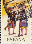 Stamps Spain -  trajes militares