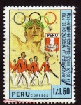 Stamps : America : Peru :  50 años de la partic. en Juegos Olimp. de Berlin