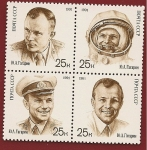 Stamps Russia -  30 Aniversario Primer hombre en el espacio - Yuri Gagarin