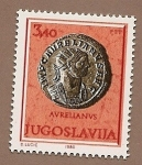 Stamps : Europe : Yugoslavia :  Moneda romana -  Lucio Domicio Aureliano